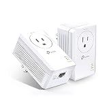 TP-Link AV1000 Powerline Ethernet Adapter Kit - Passthrough, Gigabit Port