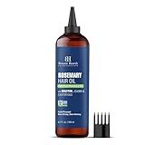 Botanic Hearth 100% Pure Rosemary Oil For Hair Growth (6.7 fl oz)| Infused with Biotin, Jojoba & Castor Oil | Hair Oil Repairs Dry Damaged Hair, Strengthening, Healthier Hair- Hair Tonic