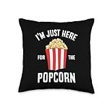 I'm Just Here for The Popcorn Cinema Watching Movies Popcorn Throw Pillow