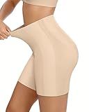OEAK Tummy Control Shapewear for Women Seamless Girdle High Waisted Body Shaper Underwear Panty Smooth Under Dress Shapewear Nude Shorts M
