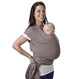 Boba Baby Wrap Carrier - Original Baby Carrier Wrap, Baby Sling for Newborns - Baby Wearing Essentials - Hands-Free Newborn Wrap Swaddle Holder, Newborn to Toddler Infant Baby Sling, 7-35 lbs (Grey)