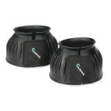 Shires ARMA Over Reach Horse Bell Boots (Black, Cob)