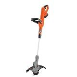 BLACK+DECKER 20V MAX String Trimmer and Edger 2 in 1, Cordless Weed Wacker with Auto Spool Feed, Battery and Charger Included, 12 Inch Steel Deck, Reduced Vibration (LST300)
