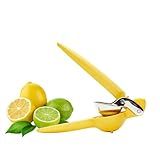 Chef'n FreshForce Lemon Squeezer Citrus Juicer, Manual Hand Press with Dual-Gear Power for Maximum Juice Extraction, Durable, Yellow