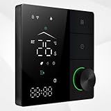 Programmable Smart Thermostat for Electric Heating, WiFi Thermostat with APP Control, LED Touch Screen/Voice/Weather/AC95-240V, Compatible with Smart Life/Google Assistant/Alexa/Tuya/Apple Homekit