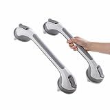 TAILI Grab Bars for Shower,Suction Shower Handles Rails,2 Pack,16.8",Grey