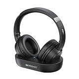 SKYCOMET Wireless Headphones for TV, TV Headphones Wireless for Seniors with Transmitter Charging Base, Perfect Audio Sync, Ideal Gift for The Mom, Seniors, Parents