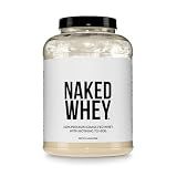 NAKED Whey 5LB 100% Grass Fed Unflavored Whey Protein Powder - Only 1 Ingredient, NSF Certified, Undenatured, Gluten Free, Soy Free, Promote Muscle Growth and Recovery - 76 Servings