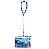 PENN-PLAX (QN4) Quick-Net Aquarium Fish Net – Durable, Strong, and Safe – Color May Vary (Blue, Red, or Green) – 4” x 3” Net – 10” Handle