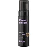 b.tan Violet Base Self Tanner Mousse | Love At First Tan - Best, 1 Hour Express Sunless Tanning Foam, Cancels Orange Tones, Dark Bronzing Glow, No Fake Tan Smell, Face & Body, 6.7 Fl Oz