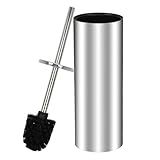 Toilet Brush and Holder Set - Stainless Steel Toilet Bowl Brush and Holder (Silvery)