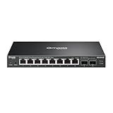 TP-Link Omada 8 Port 2.5G Switch, Easy Managed, 2*10G SFP+, VLAN, Auto Loop Prevention, IGMP Snooping, Fanless, Managed by Omada, Durable Metal w/ Shielded Ports(ES210X-M2)