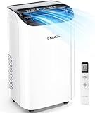 14,000 BTU Portable Air Conditioner Cools Up to 700 Sq.Ft, Auto-Evaporation Low Noise Portable AC Unit with Remote Control Fits for Large Room, Office, Garage, White