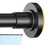CorkLatta 1" Heavy Duty Black Shower Curtain Rod 31 to 80 Inch,Adjustable