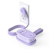 ORICO Pocket Power Strip for Travel, 5 in 1 Extension Cord with 2 AC Outlets 2 USB-A and 1 USB-C Ports, 3.7 ft Flat Plug Wrapped Around Power Strip for Cruise Office, Hotel, Home- AP3