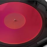 Turntable Mat Record Platter Slipmat: Acrylic Record Player Platter Vinyl Slip Mats for Turntables Antistatic Tighter & Defined Bass, Pink
