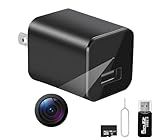 BRFOZAG Spy Camera Hidden Camera - 1080P Small Camera with Motion Detection - Nanny Cam for Home Indoor Security - 64GB Micro SD Card Included-No WiFi