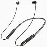 DEMICEA Bone Conduction Headphones, Neckband Headphones for Anti-Drop, 7H Listening Time, Neck Earbuds with Noise Isolation Mic, for Meeting, Running Fitness