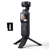 Lmzour 4K Vlogging Camera, Pocket Digital Camera, 330° Rotating Lens