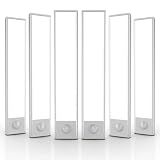 6 Pack Under Cabinet Lighting Wireless, 32 LED Rechargeable Battery Motion Sensor Light Indoor, Stick On Magnetic Closet Lights, Under Counter Lights for Kitchen, Stairs, White 8 in