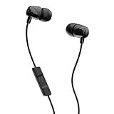 Skullcandy Jib Wired Earbuds with 3.5mm Plug, Noise Isolating Fit, Built-In Microphone Call and Track Control, Convenient for Travel - Black