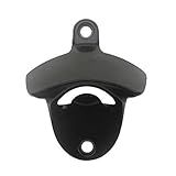 Luwanburg Stainless Wall Mount Beer Bottle Opener Screw in Bottle Cap Opener Black
