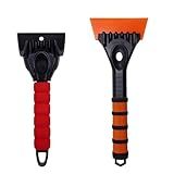 vivicreate Scratch-Free Ice Scraper for Car Windshield Frost Remover with Foam Handle Durable Snow Scraper 2 Pack Winter Car Tool for Quick Ice and Snow Removal