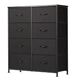Sweetcrispy 8 Drawer Black Dresser for Bedroom Tall, Organizer Storage