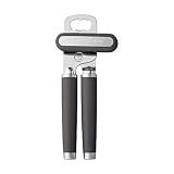KitchenAid Classic Multifunction Can Opener and Bottle Opener Easy to Use, Razor Sharp Stainless Steel Cutting Wheel, Soft Ergonomic Handles, Charcoal