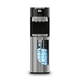 Brio Bottom Loading Water Cooler Dispenser for 5 Gallon Bottles - 3 Temperatures with Hot, Room & Cold Spouts, Child Safety Lock, LED Display with Empty Bottle Alert, Stainless Steel
