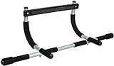 Iron Gym Pull Up Bars - Total Upper Body Workout Bar for Doorway, Adjustable Width Locking, No Screws Portable Door Frame Horizontal Chin-up Bar, Fitness Exercise & Training Equipment for Home