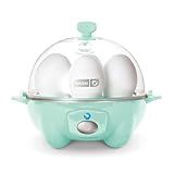 DASH Rapid Egg Cooker: 7 Egg Capacity Electric Egg Cooker for Hard Boiled Eggs, Poached Eggs, Scrambled Eggs, or Omelets with Auto Shut Off Feature - Aqua
