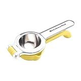 KitchenAid Citrus Juice Press Squeezer for Lemons and Limes with Seed Catcher and Pour Spout, Lemon, 8 Inch