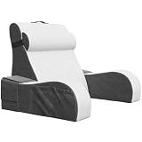 Kolbs Wedge Reading Pillow, Cushion with Arms for TV, Books, Nursing, Back - Bed Pillow for Sitting Up in Comfort, Plush Backrest Pillow. Sit Up in Comfort. (19" Wedge Reading - Grey)
