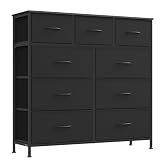 SONGMICS Dresser for Bedroom, Wide Dresser with 9 Fabric Drawers