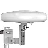 1byone Outdoor TV Antenna 360° Omni-Directional Reception Long 100+ Miles Range Enhance VHF&UHF 4K Ready HDTV Antenna with Added Stability for Outdoor/Attic/RV Use - 39ft RG6 Coax Cable