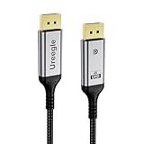 Ureegle 4K Displayport Cable 1.2: 3.3ft Gold-Plated Short DP Cord (4K@60Hz, 2K@165Hz 144Hz 21.6Gbps) HDR, DP to DP Cables Compatible with Gaming PC, Laptops, Monitor, Computer, Projector