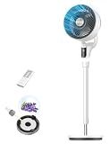 DREO Fan for Bedroom, Standing Oscillating Fan for Whole Room, Quiet Fan