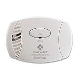 First Alert Carbon Monoxide Detector, Plug-In Alarm with Test & Silence Button, CO600, White, 1-Pack