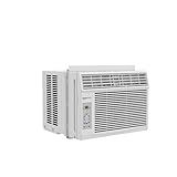 Amazon Basics 6000-BTU Window Air Conditioner, Up to 250 Sqf, Window AC Units with Cool and Fan Functions, Washable Filter, Adjustable Window Kit, Digital Temperature Display, Remote Control, White