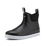CKWLXQY Men's Deck Boots, Waterproof Ankle Rain Boots Men Anti-Slip Traction, Outdoor Rubber Fishing Garden Boots High-Performance Shoes for Farming