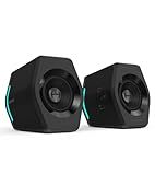 Edifier G2000 RGB Gaming Speakers, 32W Peak Power, Compact Design for PC/PS4/Desktop, Bluetooth 5.1, 3.5mm AUX, Game/Movie/Music Modes, 12 RGB Lighting Effects - Black