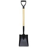 Square Shovel, Shovels for Digging with D-Handle, Overall 41-Inch Long Garden Shovel, Transfer Shovel, Snow Shovel for Car, Garden Tools