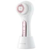 UMICKOO Electric Facial Cleansing Brush, 2-Way Rotating Face Scrubber for Daily & Deep Cleaning, 3 Modes, 5 Brush Heads, Rechargeable, IPX7 Waterproof for All Skin Types