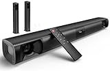 WebsLand Sound Bar for Smart TV, 80W 2.0 Channel Detachable Soundbar with Optical/ARC/AUX/Bluetooth, Surround Sound System for Home Theater, Wall Mountable or Desktop TV Speaker.