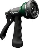 AUTOMAN-Garden-Hose-Nozzle, ABS Water Spray Nozzle with 7 Adjustable Watering Patterns, Slip Resistant for Watering Plants, Lawn& Garden, Washing Cars, Cleaning, Showering Pets & Outdoor Fun.