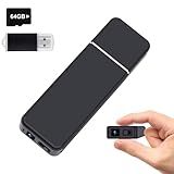 CENGFERDER 1080P Mini Video Camera, 64GB Portable Loop Nanny Recorder Camera with Motion Detection for Home Security