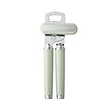 KitchenAid Classic Multifunction Can Opener and Bottle Opener Easy to Use, Razor Sharp Stainless Steel Cutting Wheel, Soft Ergonomic Handles, Pistachio