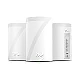 TP-Link Deco 7 Pro BE63 Tri-Band WiFi 7 BE10000 Whole Home Mesh System - 6-Stream 10 Gbps, 4x2.5G Ports Wired Backhaul, 4X Smart Internal Antennas, VPN, HomeShield, Free Expert Support (3-Pack)