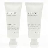 ZERO% Shampoo and Conditioner Set, Travel Size, 12 pack (6 of each), Naturally KIND Formulation, No Sulfates or Parabens, 1.35 fl oz / 40ml (each)